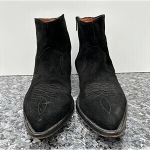 YMC Cowboy Short Boots Black Suede Leather Men’s Size 43